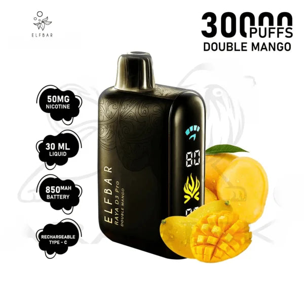 Elf bar Raya d3 pro -30k Double mango - Vape Shop Chennai