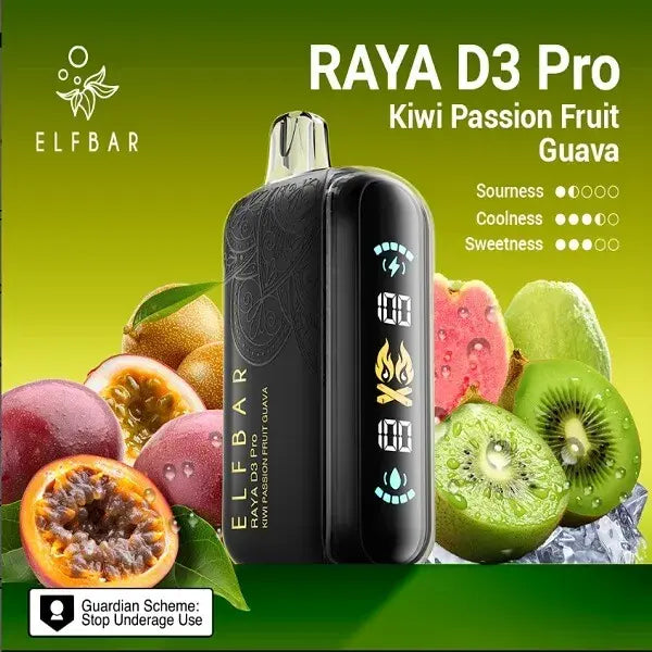 Elf Bar Raya D3 Pro – Kiwi Passion Fruit Guava - Vape Shop Chennai