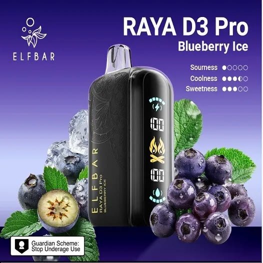 Elf Bar Raya D3 Pro 30K – Blueberry Ice - Vape Shop Chennai - My Store